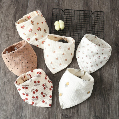 Baby Bandana Bib | Muslin Drool Bib for Teething Infants 0-12 Months
