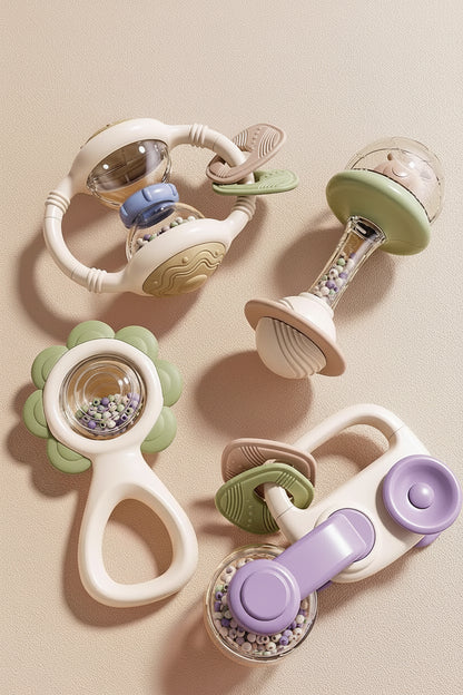 10-Piece Baby Teething & Sensory Toy Set | Food-Grade Silicone | Baby Gift