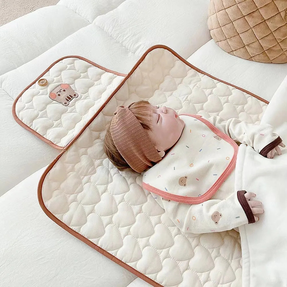 Baby Foldable Changing Mat | Portable Waterproof Nappy Change Pad for Newborns