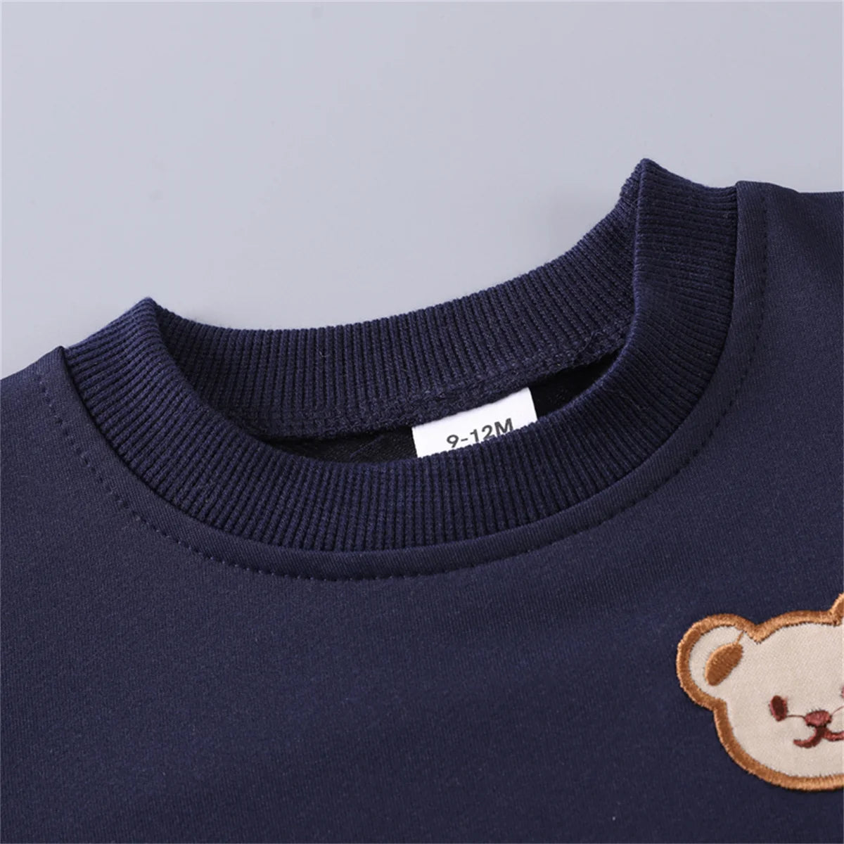 Baby Bear Embroidered Hoodie Set 2PCS | Long Sleeve 3-24 Months