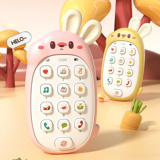 Baby Rabbit Music Phone Toy | Chewable Sensory Puzzle Toy for Toddlers