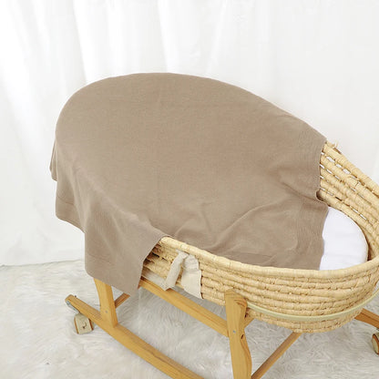 Baby Cotton Knit Sleepsack | Soft Plaid Swaddle Wrap