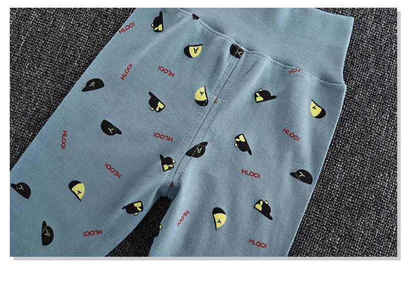 Kids Cotton Pyjama Long Johns Set | High Waist Underwear 9M-6 Years