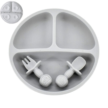 Baby Silicone Cartoon Dining Set | Plate, Cutlery & 4-Piece Options | BPA-Free