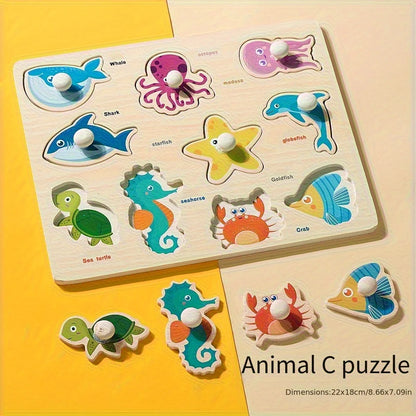 Montessori Shape Puzzle Board | Geometry Learning Toy for Toddlers & Preschoolers