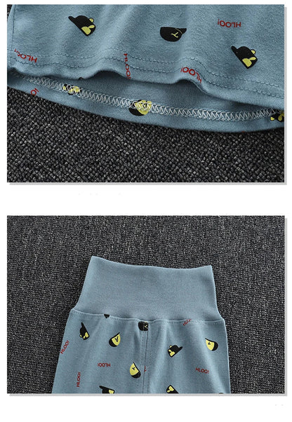 Kids Cotton Pyjama Long Johns Set | High Waist Underwear 9M-6 Years