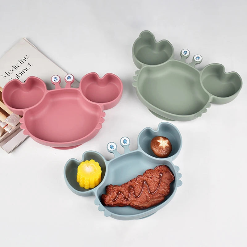 10-Piece Children's Silicone Dinner Set | Strong Suction Bowl, Plate, Fork & Spoon | BPA-Free