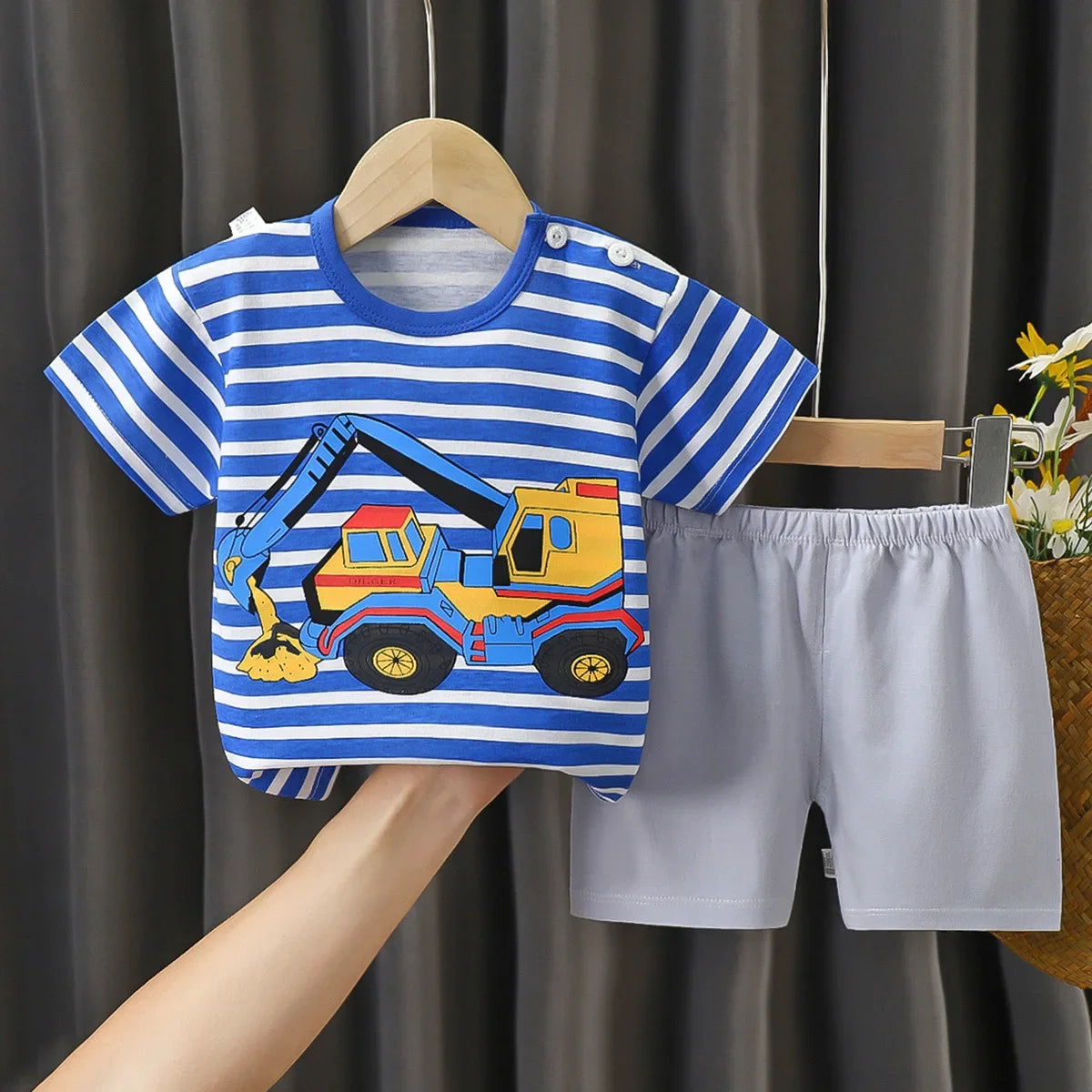 Kids Cotton T-Shirt & Shorts Set | Boys & Girls Summer Outfit 2PCS