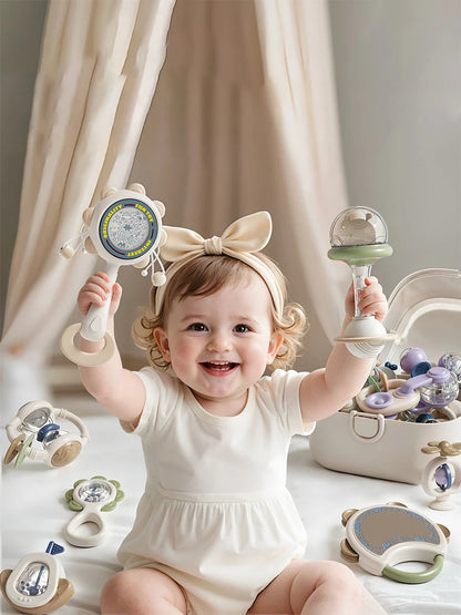 10-Piece Baby Teething & Sensory Toy Set | Food-Grade Silicone | Baby Gift