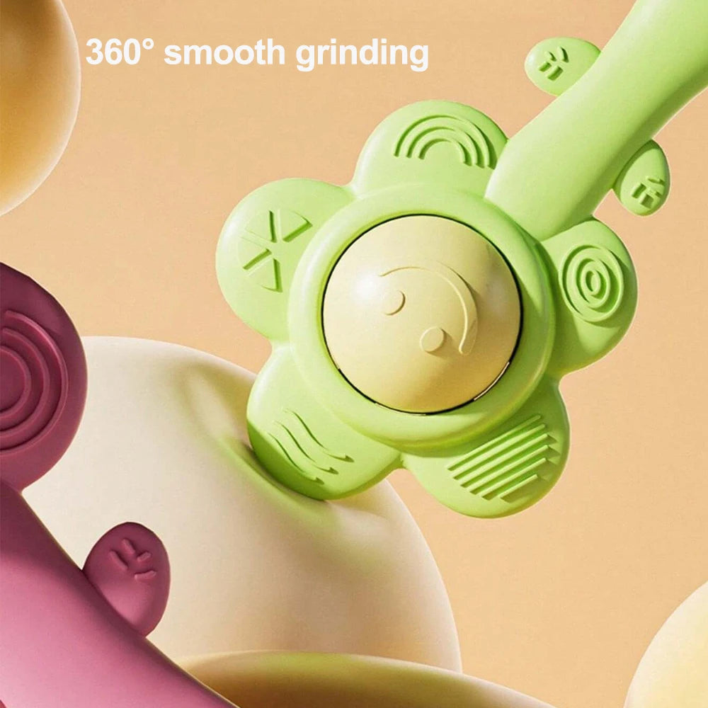 3-in-1 Baby Teething Rattle | Chewable Sensory Toy for Newborns & Infants