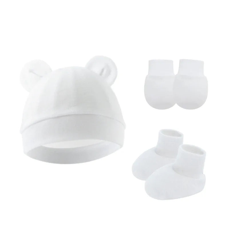 Baby Anti-Scratch Gloves & Foot Cover Set | Newborn Protection Kit