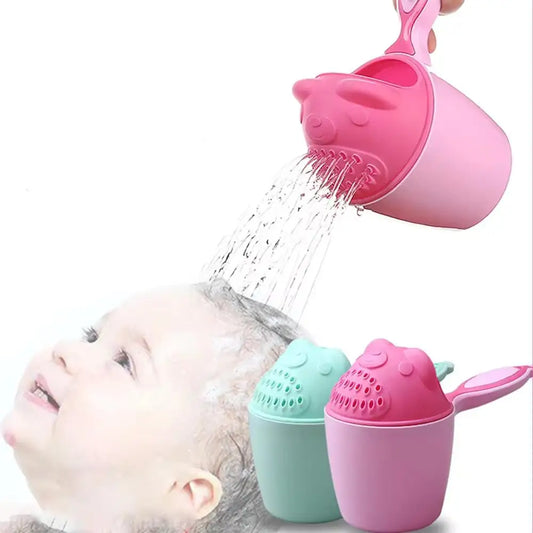 Baby Shampoo Rinse Cup | Cartoon Bath Bucket for Gentle Hair Washing