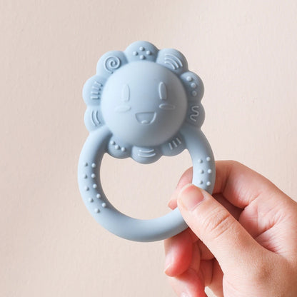 Silicone Bear Teether Rattle | Food-Grade Sensory Hand Bell for Babies 0–12 Months