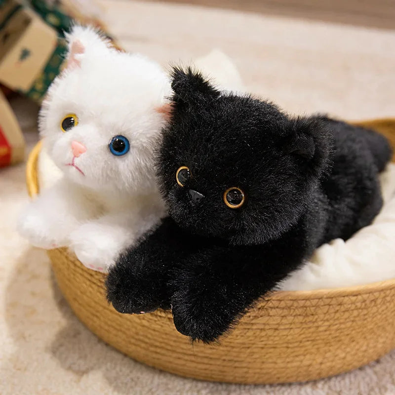 Realistic Cat Plush Toy | Lifelike Stuffed Kitten with Fur | 5 Colours | 40cm & 50cm