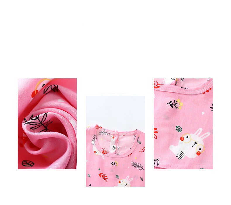 Girls Cotton Flower Dress | Sleeveless Princess Party Dress