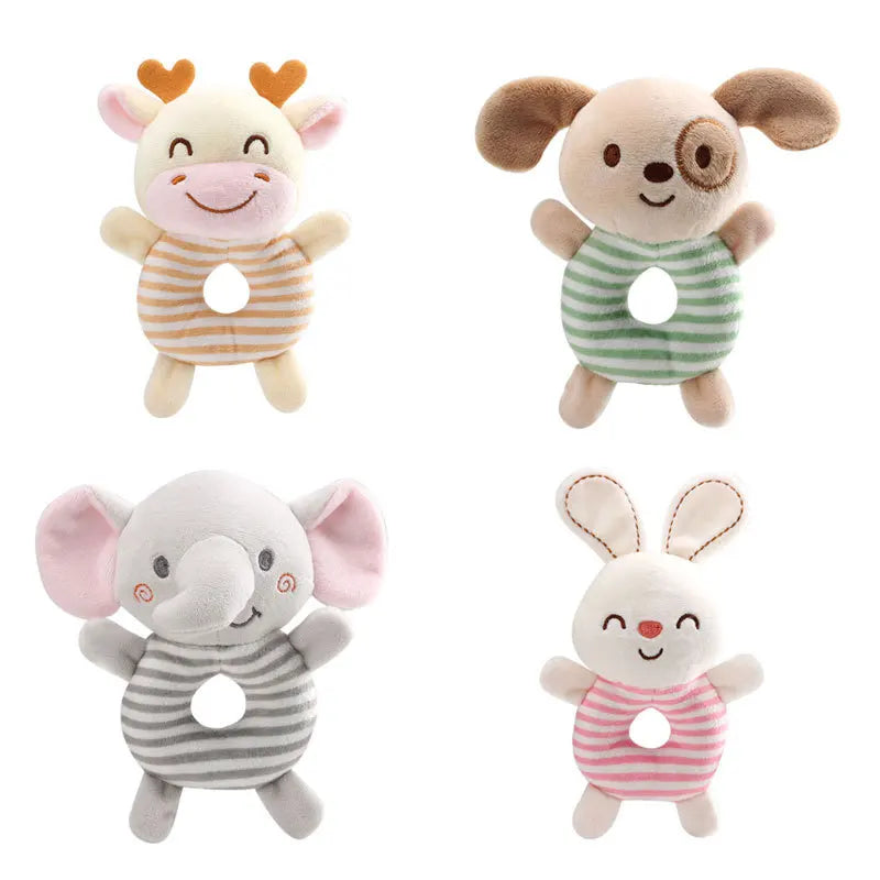 Baby Animal Plush Rattle Hand Ring Toy