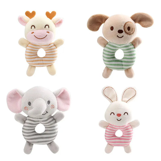Baby Animal Plush Rattle Hand Ring Toy