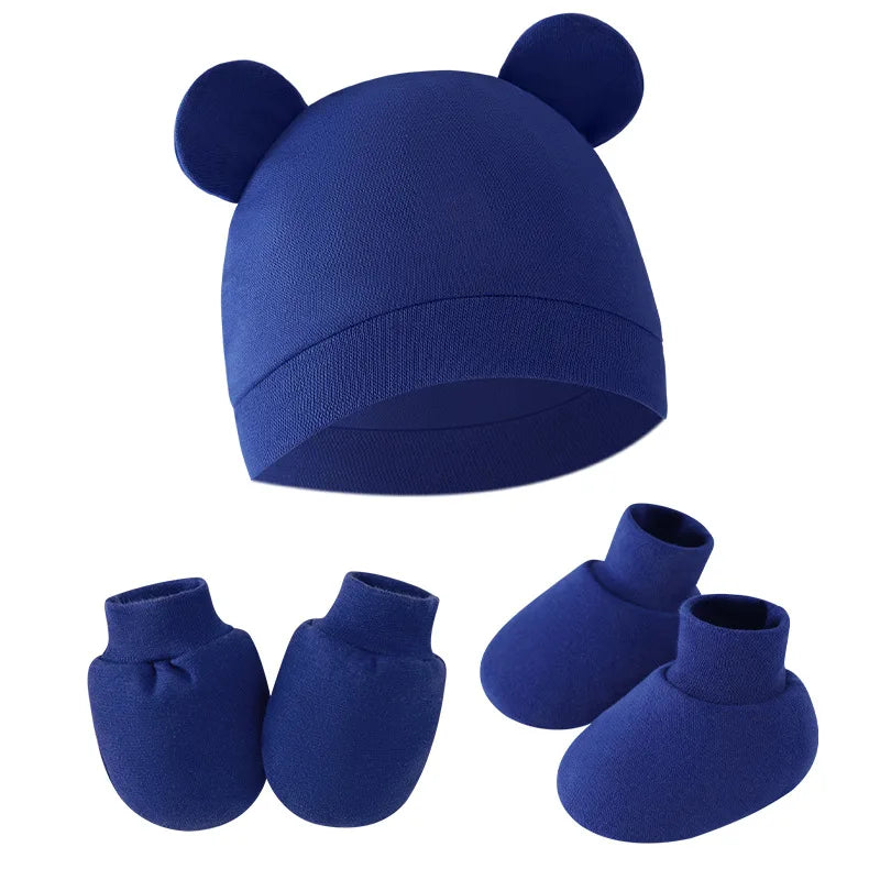Baby Hat, Bonnet, Gloves & Socks Set | Newborn Gift Set 0-6 Months