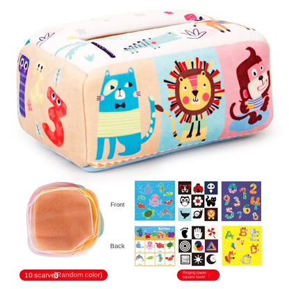 Baby Montessori Magic Tissue Box | Sensory Activity Toy for Infants 6–18 Months
