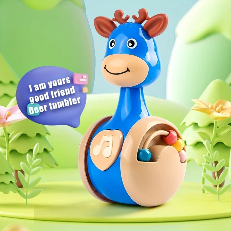 Baby Roly Poly Tumbler Wobbler Toy | Cause & Effect Sensory Toy for Infants 6–12 Months