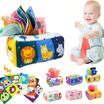Baby Montessori Magic Tissue Box | Sensory Activity Toy for Infants 6–18 Months
