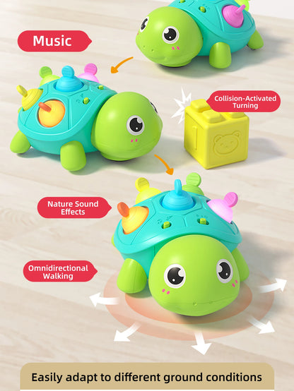 Baby Turtle Crawling Toy | Light & Sound Sensory Toy for Infants 0–12 Months