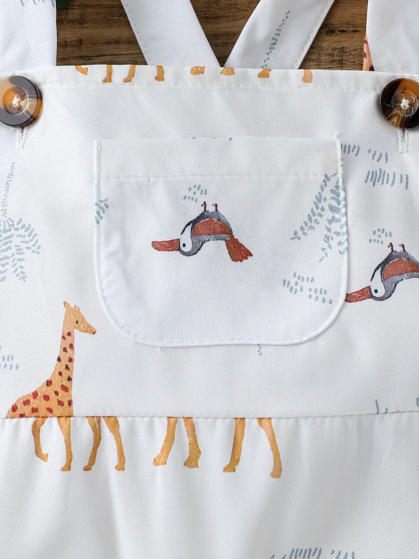 Baby Boy Cartoon Animal Sleeveless Jumpsuit & Hat Set