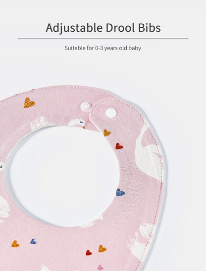 Baby Feeding Bib | Soft Cotton Adjustable Waterproof Bib for Newborns & Infants