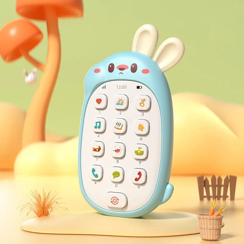 Baby Rabbit Music Phone Toy | Chewable Sensory Puzzle Toy for Toddlers