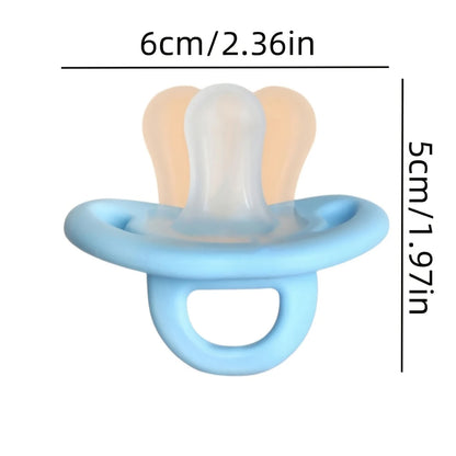 Silicone Baby Pacifier & Soother | Soft Thumb Nipple | Single & 2-Pack | Pink & Blue