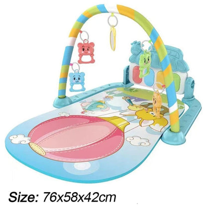 Baby Music Play Gym & Activity Mat | Piano Keyboard & Hanging Toys