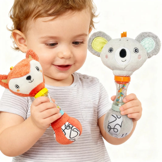 Baby Fox & Koala Hand Rattle Toy