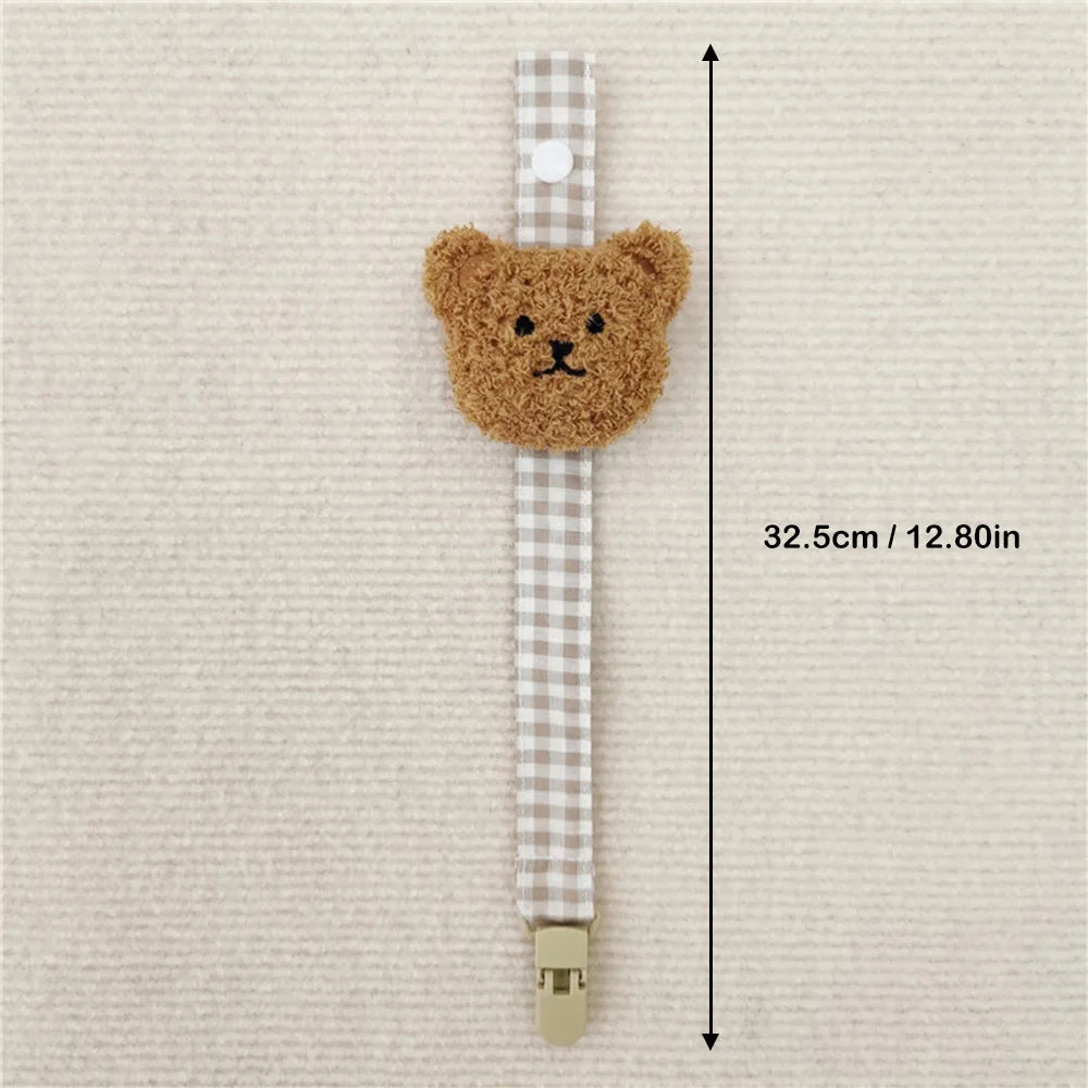 Baby Pacifier Clip Chain | Cute Bear Dummy Holder for Newborns