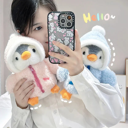 Cute Penguin Plush Toy | Soft Stuffed Animal with Clothes & Hat
