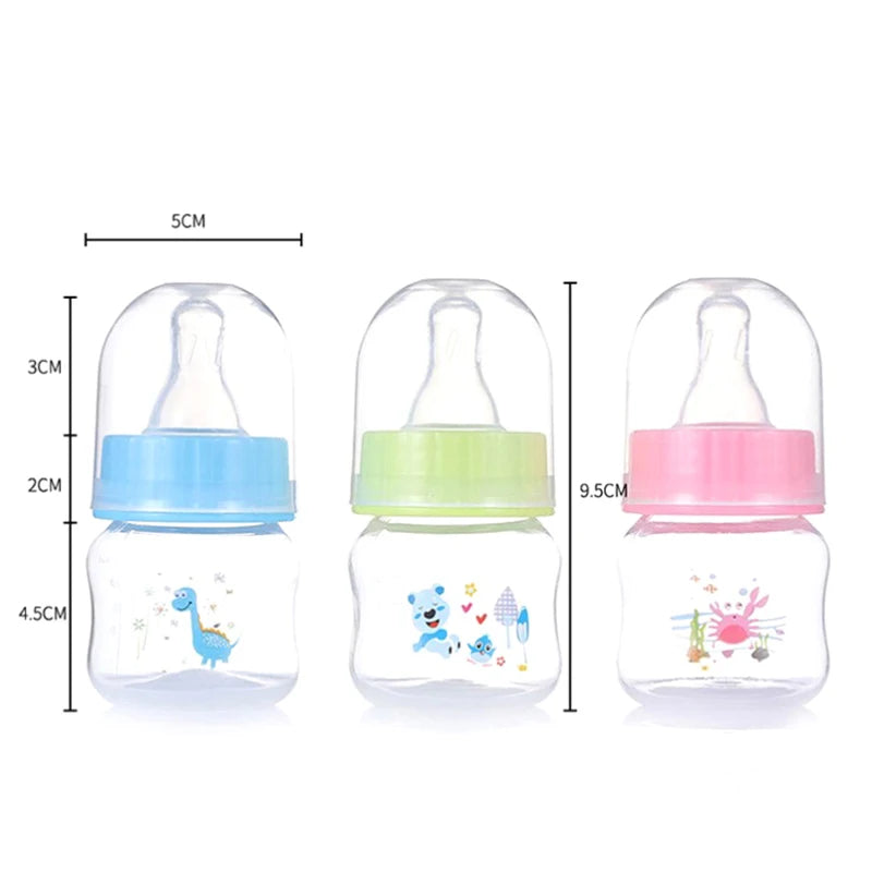 50ml Mini Portable Baby Nursing Bottle | BPA-Free Newborn Feeder for Milk, Juice & Fruit | 3 Colours