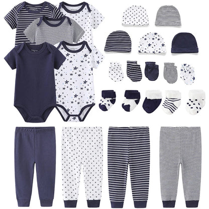 Newborn Baby 5-Piece Gift Set | Bodysuit, Pants, Gloves, Hat & Socks 0-12M