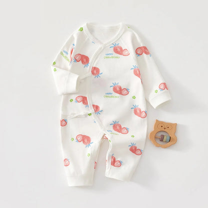 Baby Cotton Romper Pyjamas | Long Sleeve Spring & Autumn Newborn 0-6M