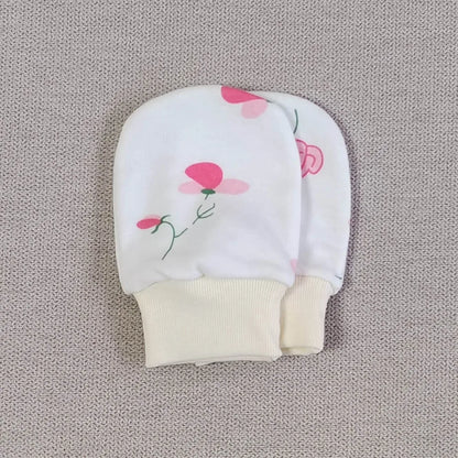 5 Pairs Baby No-Scratch Mittens | Soft Cotton Newborn Hand Mittens 0-3 Months