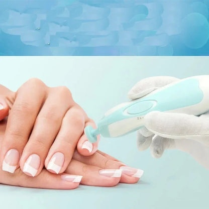 Electric Baby Nail Trimmer & Manicure Set | Safe Gentle File & Clipper for Newborns | Pink & Blue
