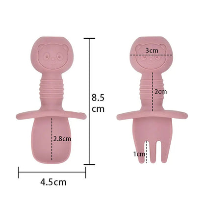 Baby Silicone Cartoon Dining Set | Plate, Cutlery & 4-Piece Options | BPA-Free