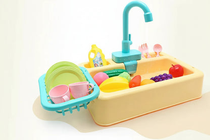 Kids Kitchen Sink Toy | Pretend Play Dish Wash Set for Children