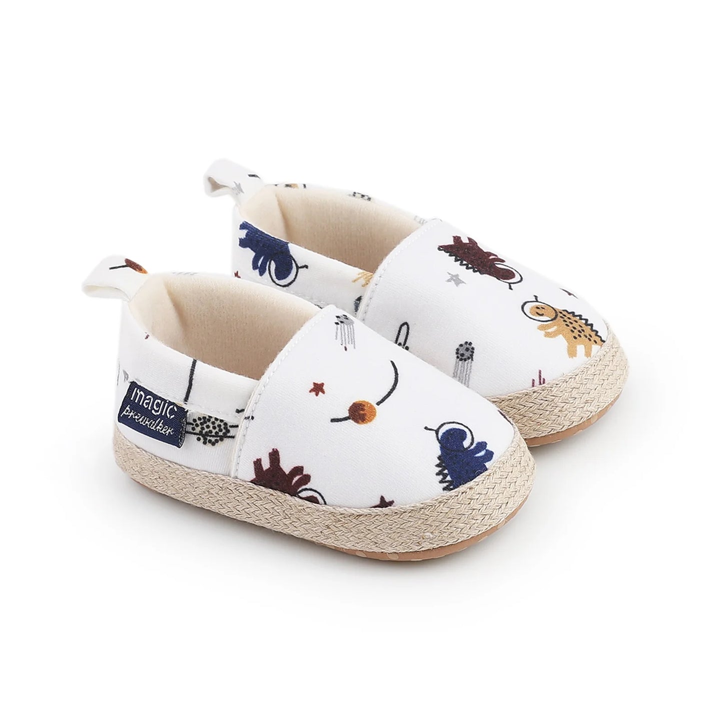 Baby Dinosaur Slip-On Shoes | Closed Toe Walking Shoes 0-18 Months