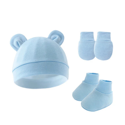 Baby Anti-Scratch Gloves & Foot Cover Set | Newborn Protection Kit