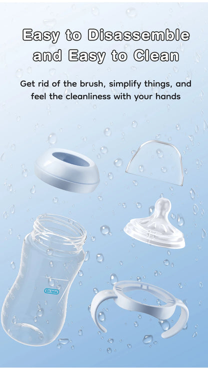 PP Baby Bottle with Handle | Anti-Colic Newborn Feeding Bottle 150ml / 240ml / 330ml
