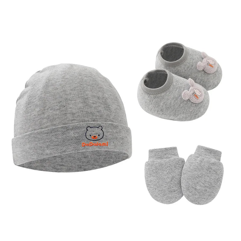 Baby Beanie, Bonnet, Gloves & Socks Set | 3-Piece Newborn Gift 0-12 Months