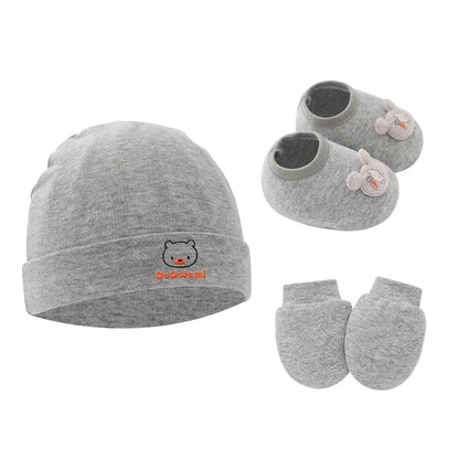 Baby Beanie, Bonnet, Gloves & Socks Set | 3-Piece Newborn Gift 0-12 Months