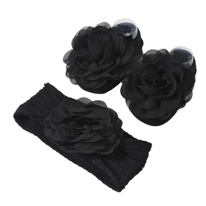 Baby Girl Flower Socks & Headband Set | Soft Knitted 2-Piece 0-12 Months