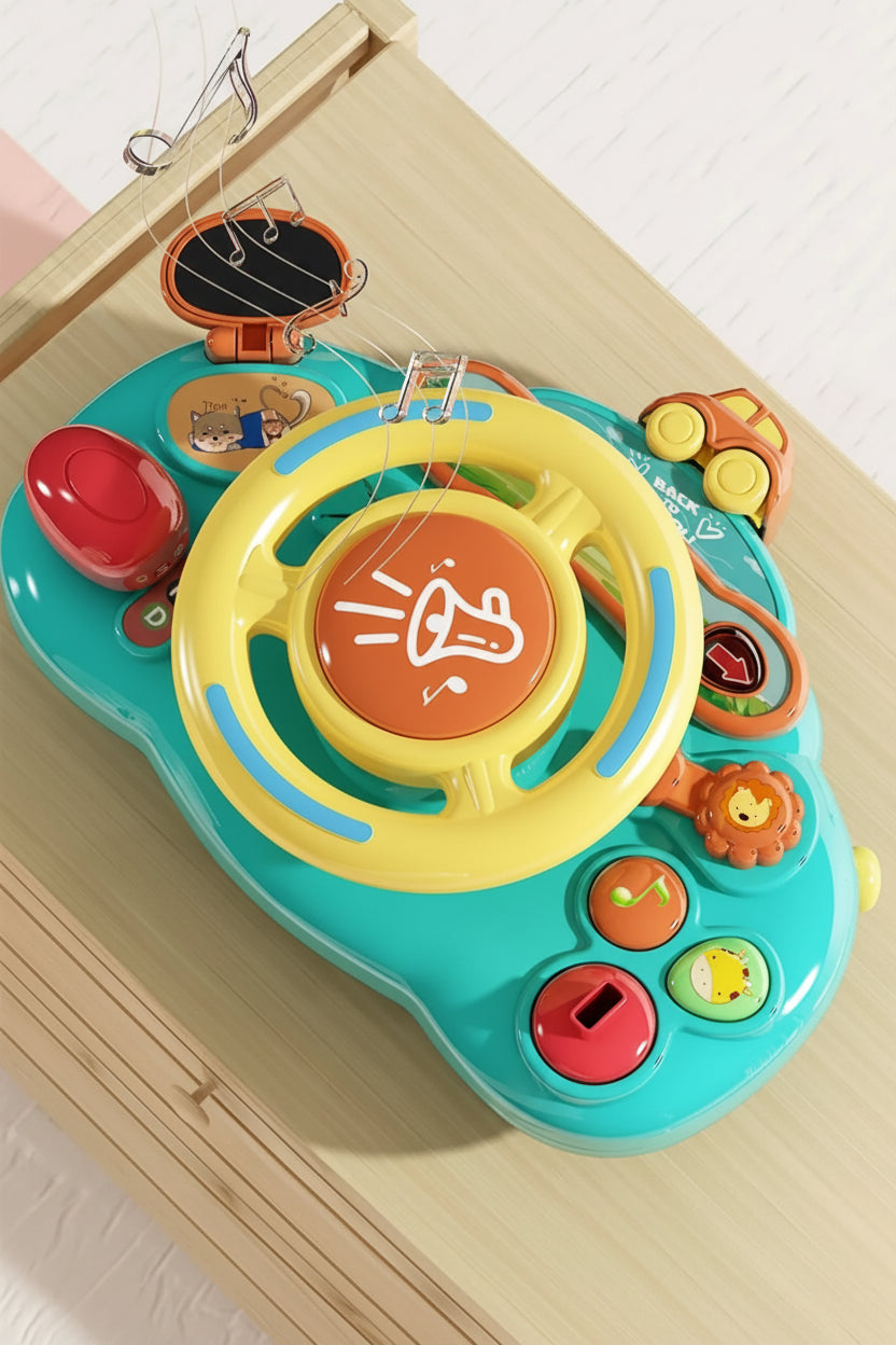 Baby Steering Wheel Toy | Electric Simulate Driving Toy for 0-36 Months