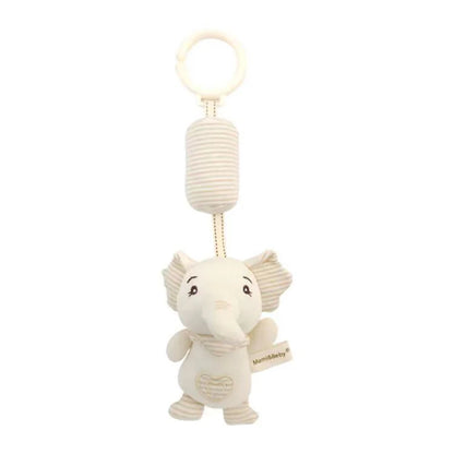 Baby Hanging Rattle Toy | High Contrast Plush Sensory Toy for Pram, Car Seat & Cot