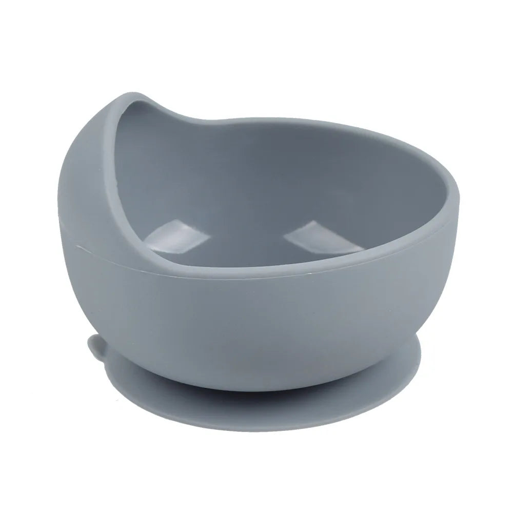 Baby Silicone Suction Bowl with Spoon | Waterproof Kids Feeding Tableware